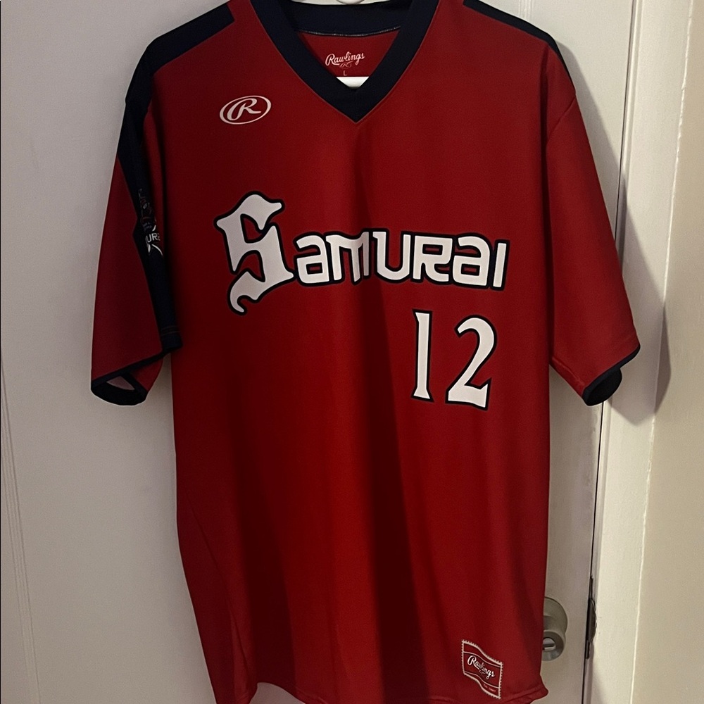 Rawlings Samurai Red and Black Men's Jersey